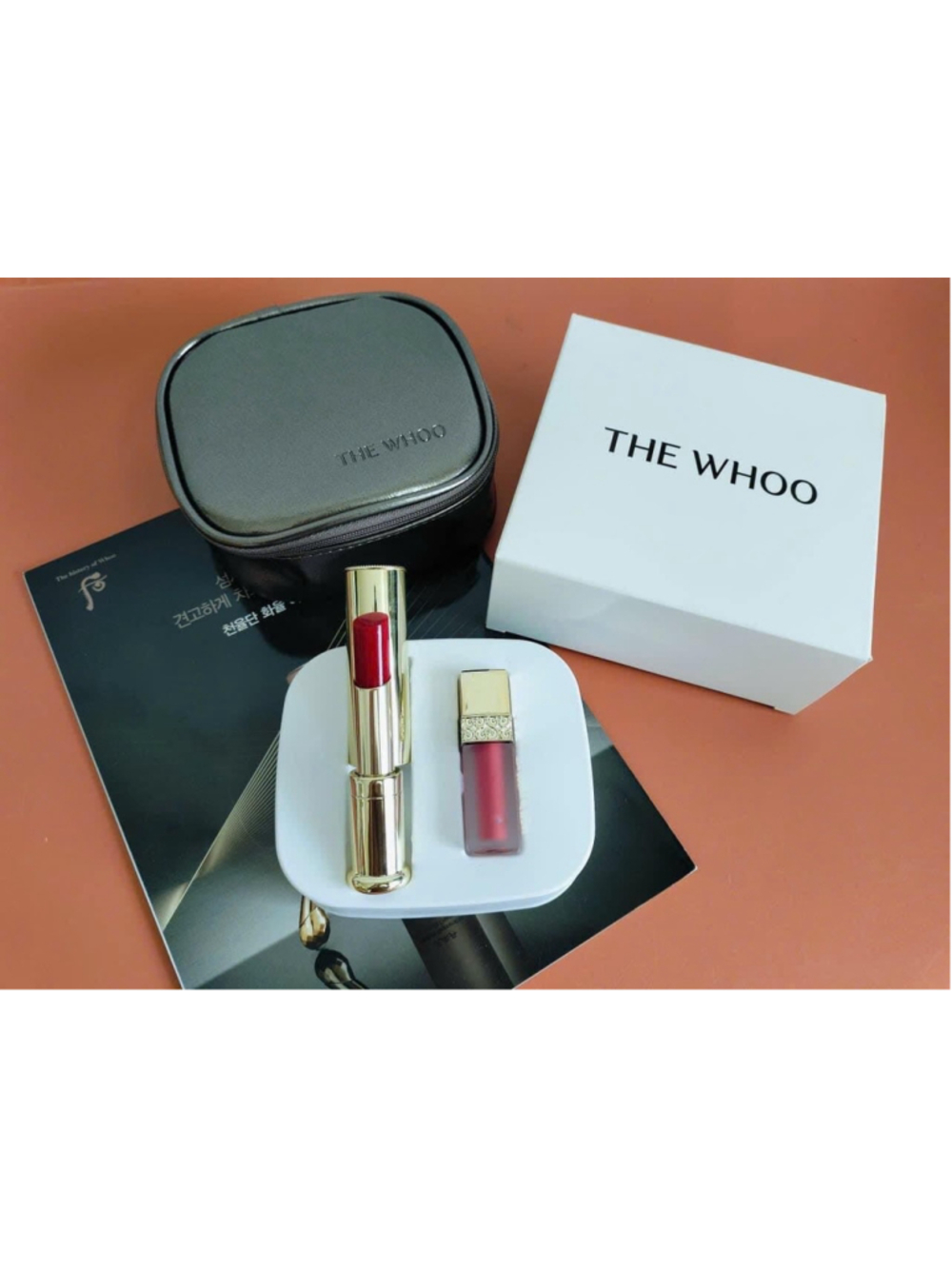 The History of Whoo Gongjinhyang Mi Glow Lip Balm Special Set - Wine Red Color